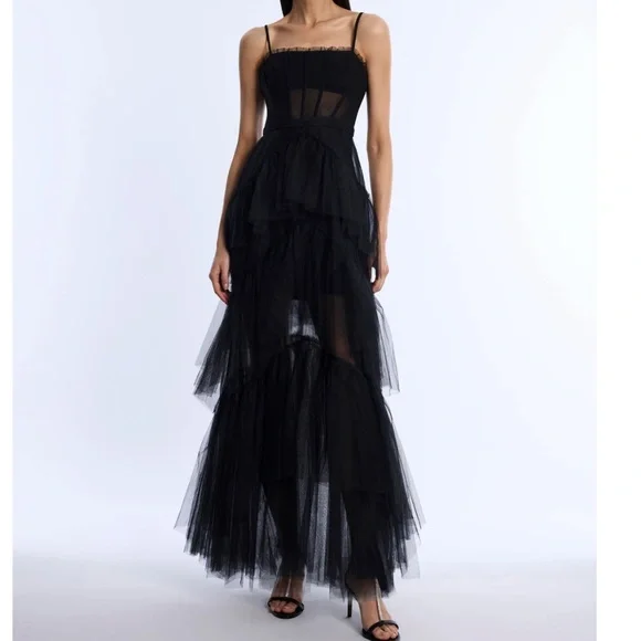 BCGC Ruffle Tulle Gown - Picture 1 of 7